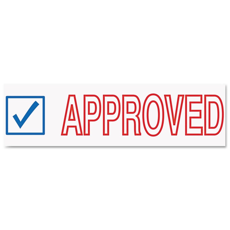 ACCUSTAMP2 035525 Pre-Inked Shutter Stamp Approved, Red/Blue Ink,1 Count - Image 2